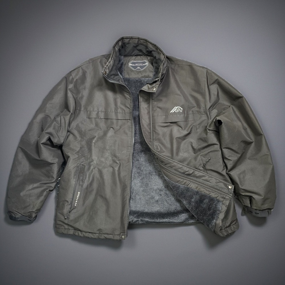 OTU Weather Gear Sport Jacket Mens 2XL Waterproof Fleece Lined Full Zip Coat